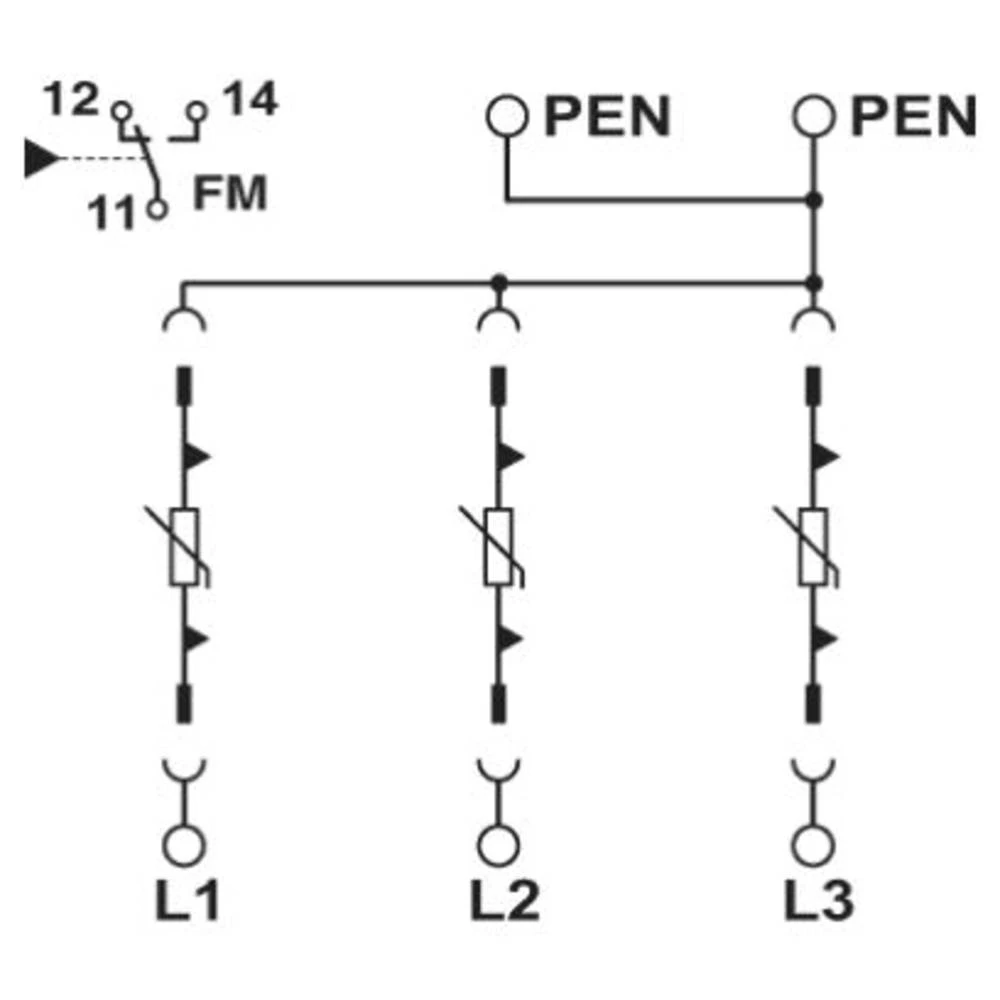 Odvodnik za prenaponsku zaštitu Phoenix Contact VAL-MS 750/30/3+0-FM/UD 2908539 slika