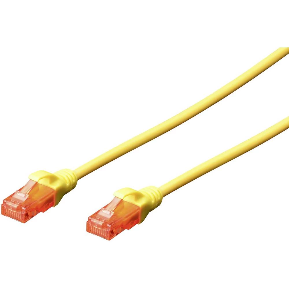 Digitus DK-1612-005/Y RJ45 mrežni kabel, Patch kabel cat 6 U/UTP 0.50 m žuta upleteni parovi 1 St. slika