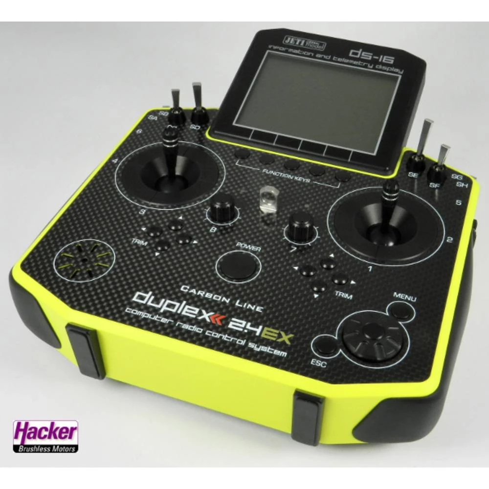 Jeti DS-16, Multimode Ručni daljinski upravljač 2,4 GHz Broj kanala: 24 Uklj. prijemnik slika