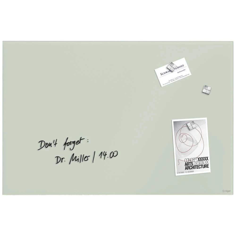 Sigel magnetska ploča od stakla Sigel (Š x V) 600 mm x 400 mm metvica GL515 slika