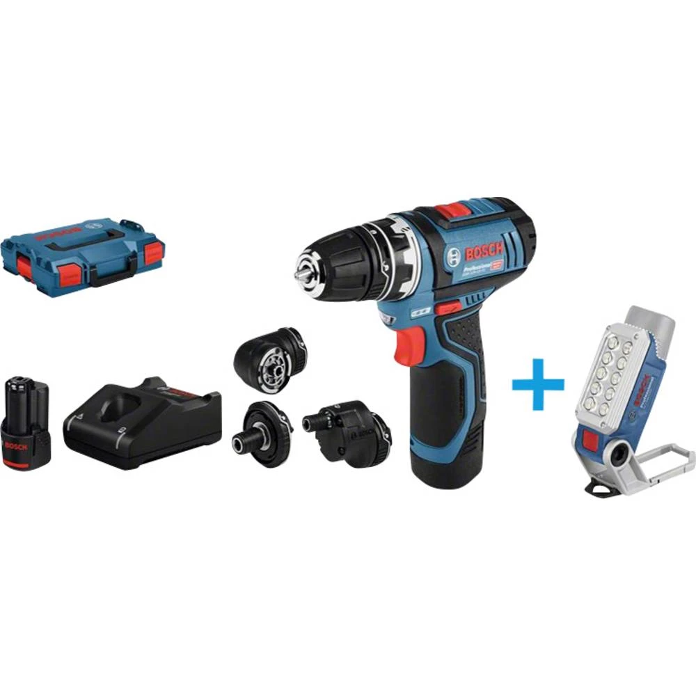 Bosch Professional GSR 12V-15 FlexiClick + GLI DeciLED akumulatorska bušilica 12 V 2 Ah li-ion uklj. akumulatorska la slika