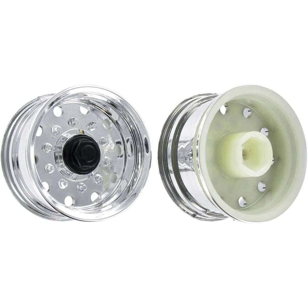 Carson Modellsport 1:14 Poluprikolica za kamione Naplatci 27.5 mm Plastika Euro optika Krom boja 1 pair slika