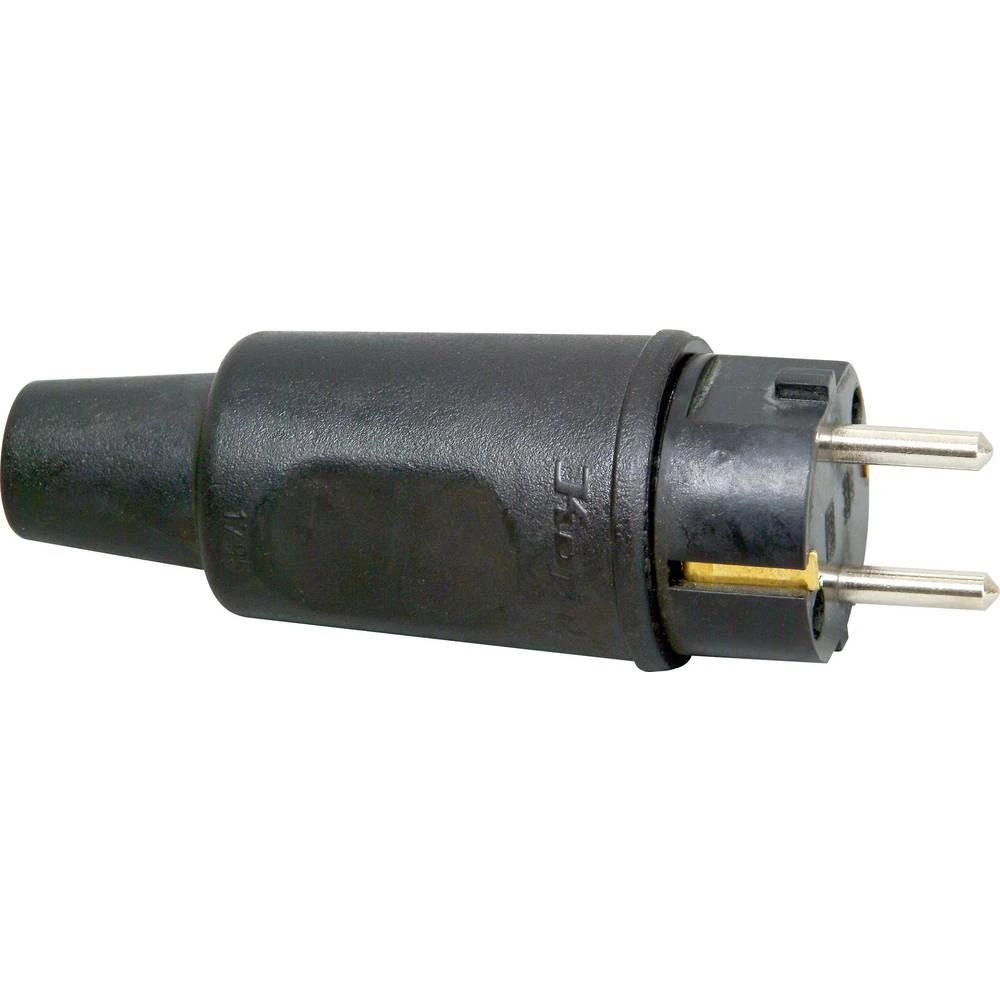 Kopp 179516009 utikač sa zaštitnim kontaktom PA, guma 230 V crna IP44 slika