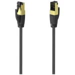 Hama 00200693 RJ45 mrežni kabel, Patch kabel CAT 8 S/FTP 3 m crna pozlaćeni kontakti 1 St.