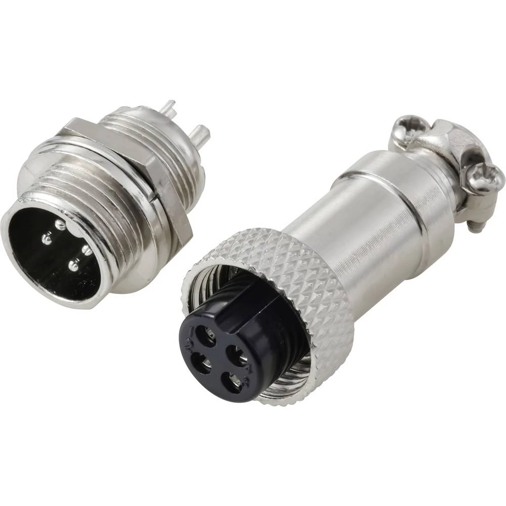 TRU COMPONENTS TC-13895584 okrugli konektori utikač, kontakt ženskog konektora Ukupan broj polova: 4 Serija (Okrugli uti slika