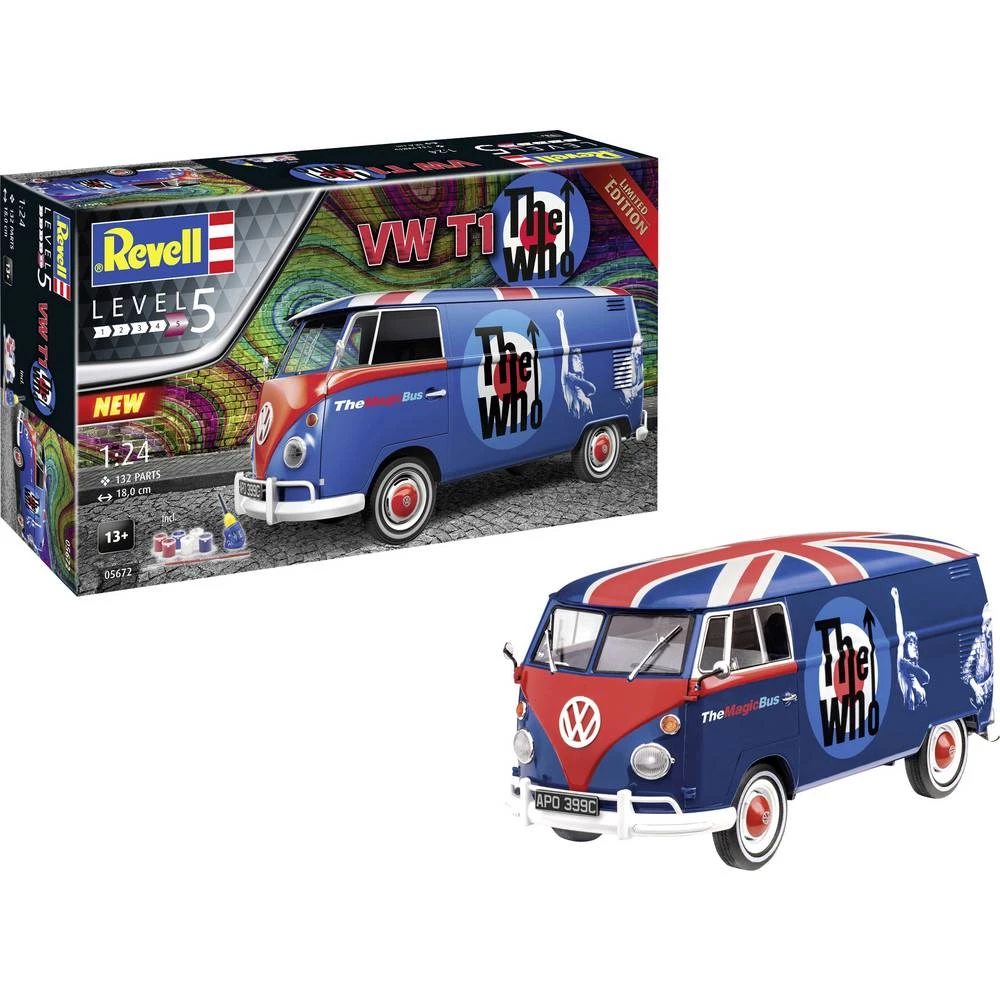Revell RV 1:24 Geschenkset VW T1 "The Who" 1:24 model autobusa slika