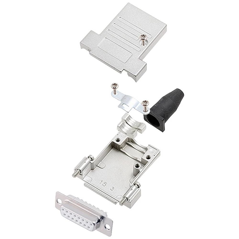 Višestruki ženski konektor D-SUB komplet 180 ° Broj polova: 15 Lemni kup encitech DTSL15-SJSRG-T-DBS-W-K 1 ST slika