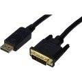 Digitus DisplayPort / DVI Priključni kabel [1x Muški konektor DisplayPort - 1x Muški konektor DVI, 24 + 1 pol] 1.8 m Crna slika