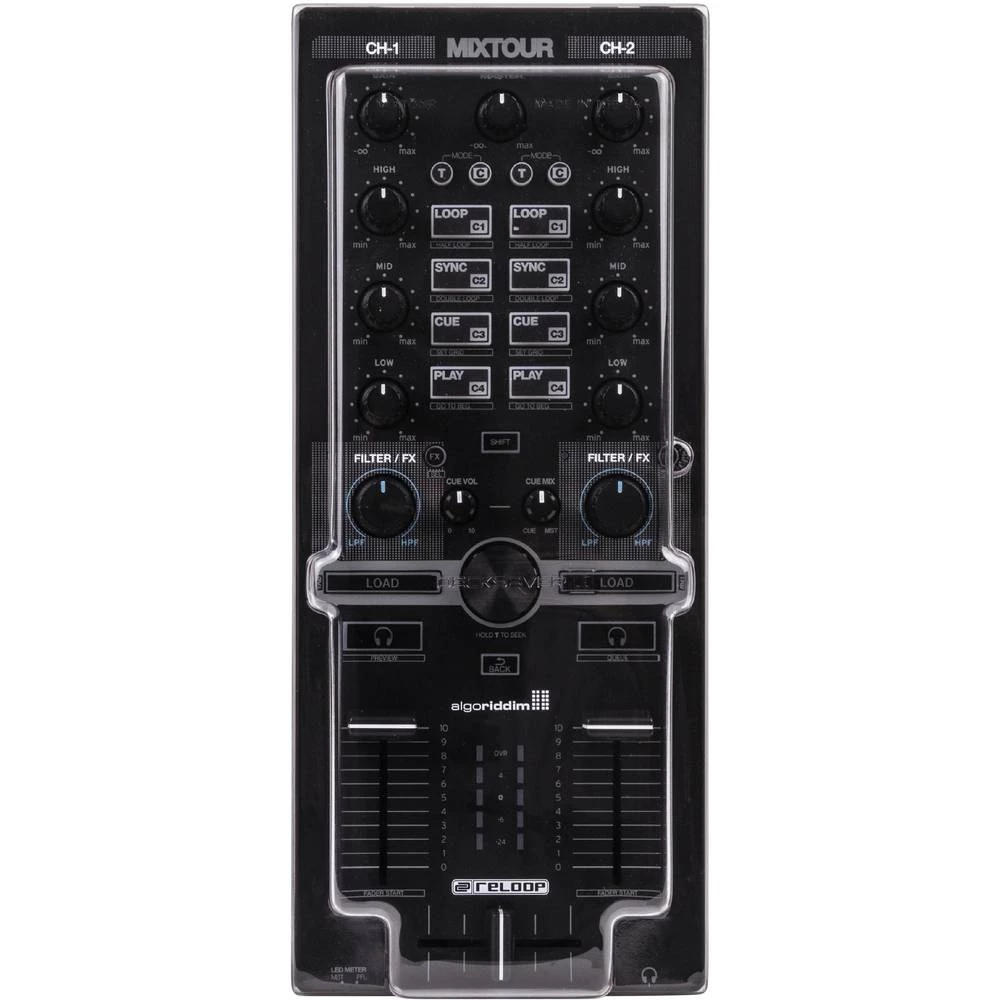 Reloop Mixtour Cover by Decksaver zaštitna navlaka prozirna slika