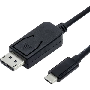 Value USB-C priključni kabel 1.00 m 11.99.5845 crna [1x muški konektor USB-C™ - 1x muški konektor displayport] slika