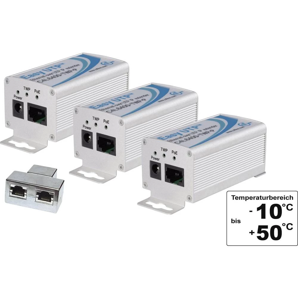 3-dijelni setProširenje mreže Renkforce 2-žice Raspon (maks.): 500 m S PoE funkcijom 100 Mbit/s slika