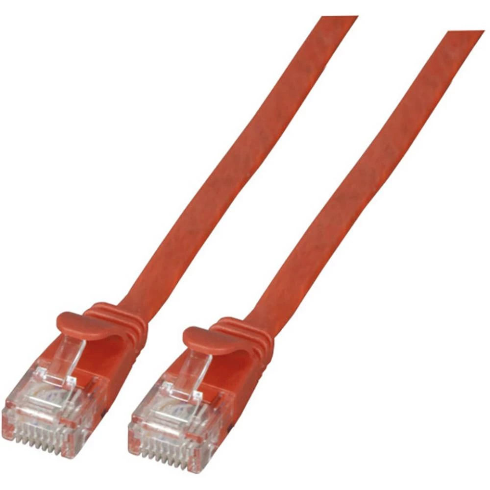 LAN (RJ45) Mreža Priključni kabel CAT 6A U/UTP 1.5 m Crvena visokofleksibilan, Vatrostalan, Bez halogena, sa zaštitom za nosić, slika