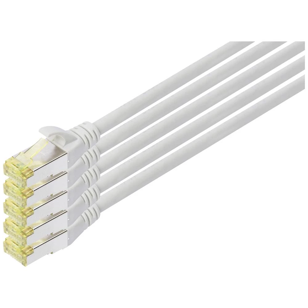 Digitus DK-1644-A-100-5 RJ45 mrežni kabel, Patch kabel CAT 6a S/FTP 10.00 m siva  1 St. slika