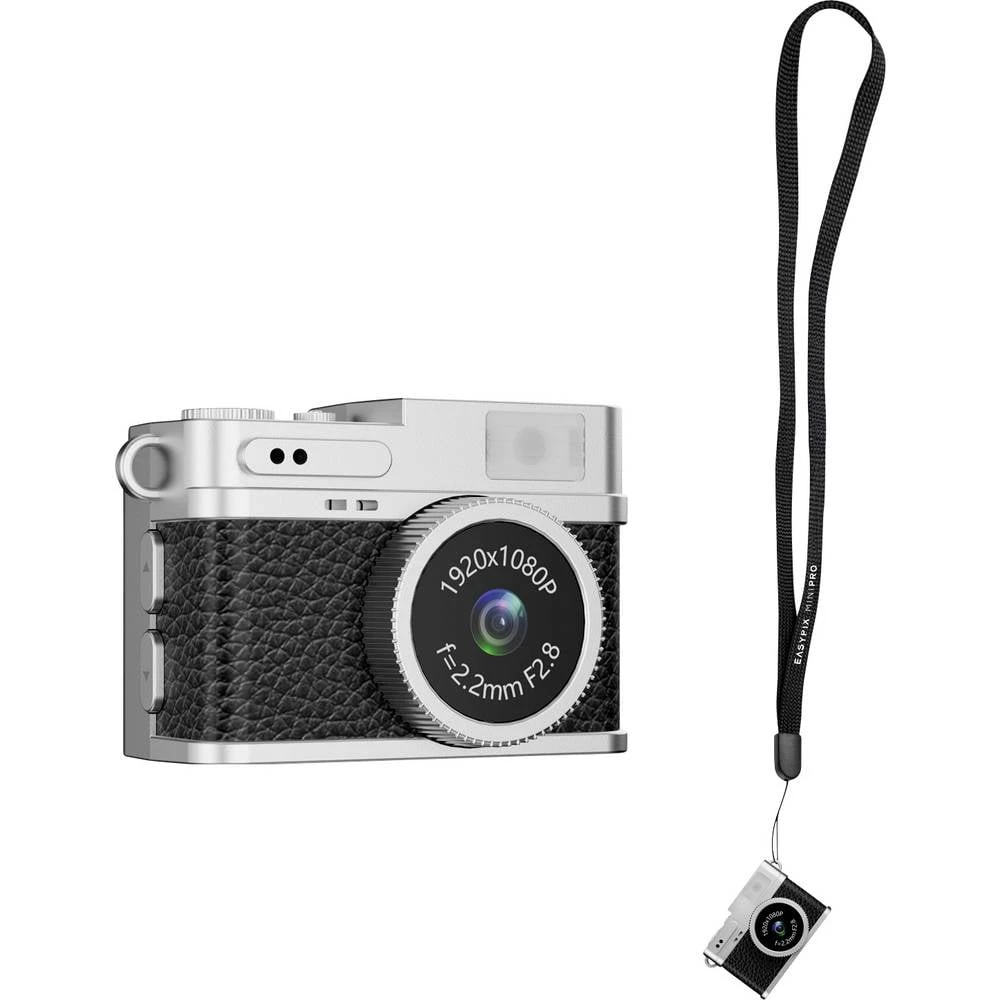 Easypix MiniPro XS1 digitalni fotoaparat 2 Megapiksela crna, srebrna Full HD video, s ugrađenom bljeskalicom, ugrađena b slika