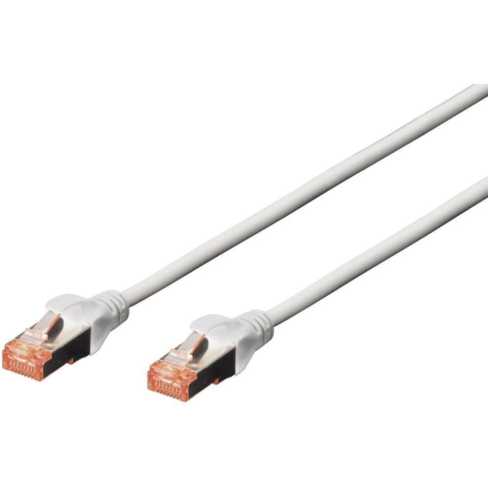 Digitus DK-1644-015 RJ45 mrežni kabel, Patch kabel cat 6 S/FTP 1.50 m siva bez halogena, upleteni parovi 1 St. slika