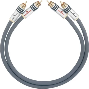Oehlbach Cinch Audio Priključni kabel [2x Muški cinch konektor - 2x Muški cinch konektor] 2 m Antracitna boja pozlaćeni kontakti slika