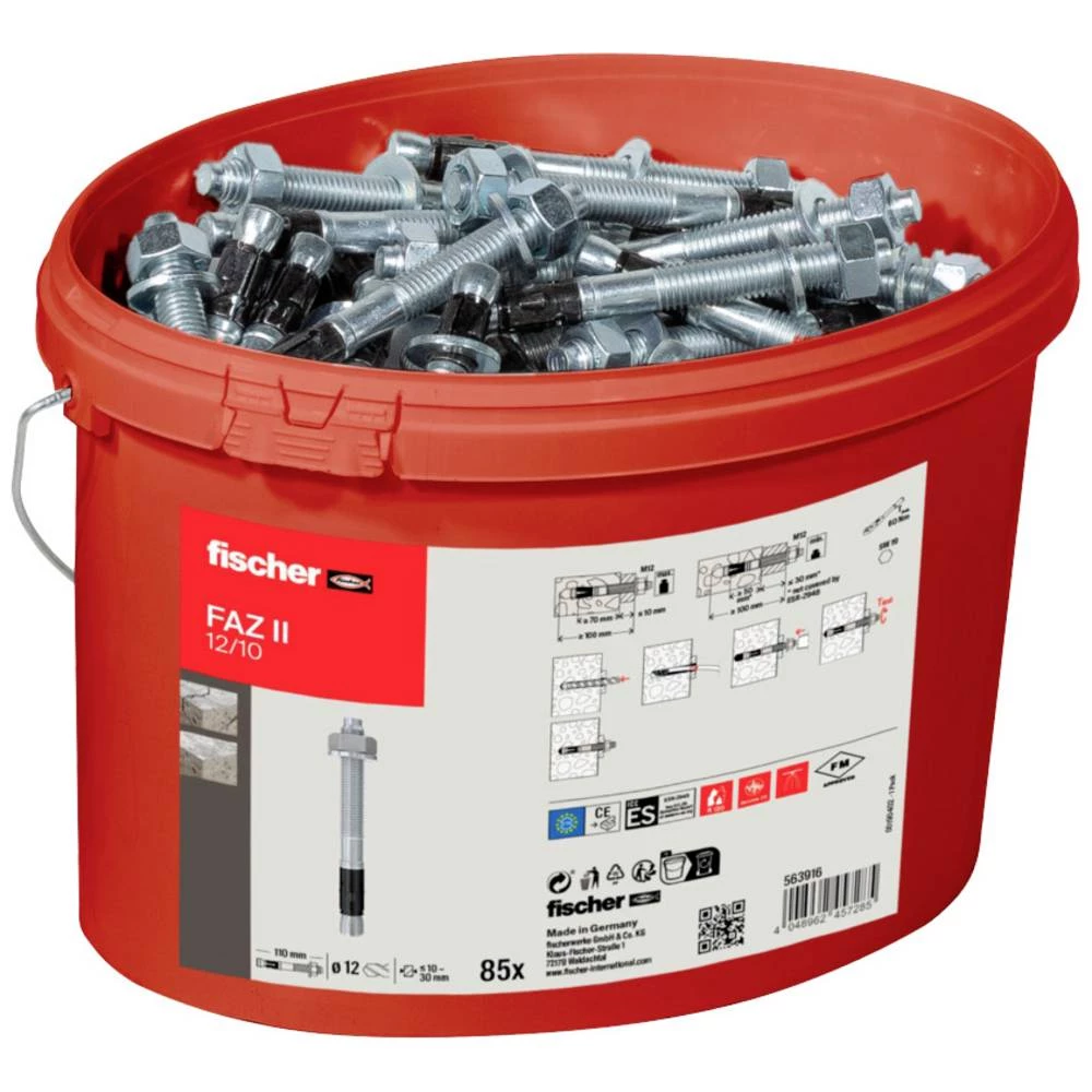 Fischer FAZ II 10/20 Eimer (135) sidreni svornjak 105 mm 10 mm 563915 135 St. slika