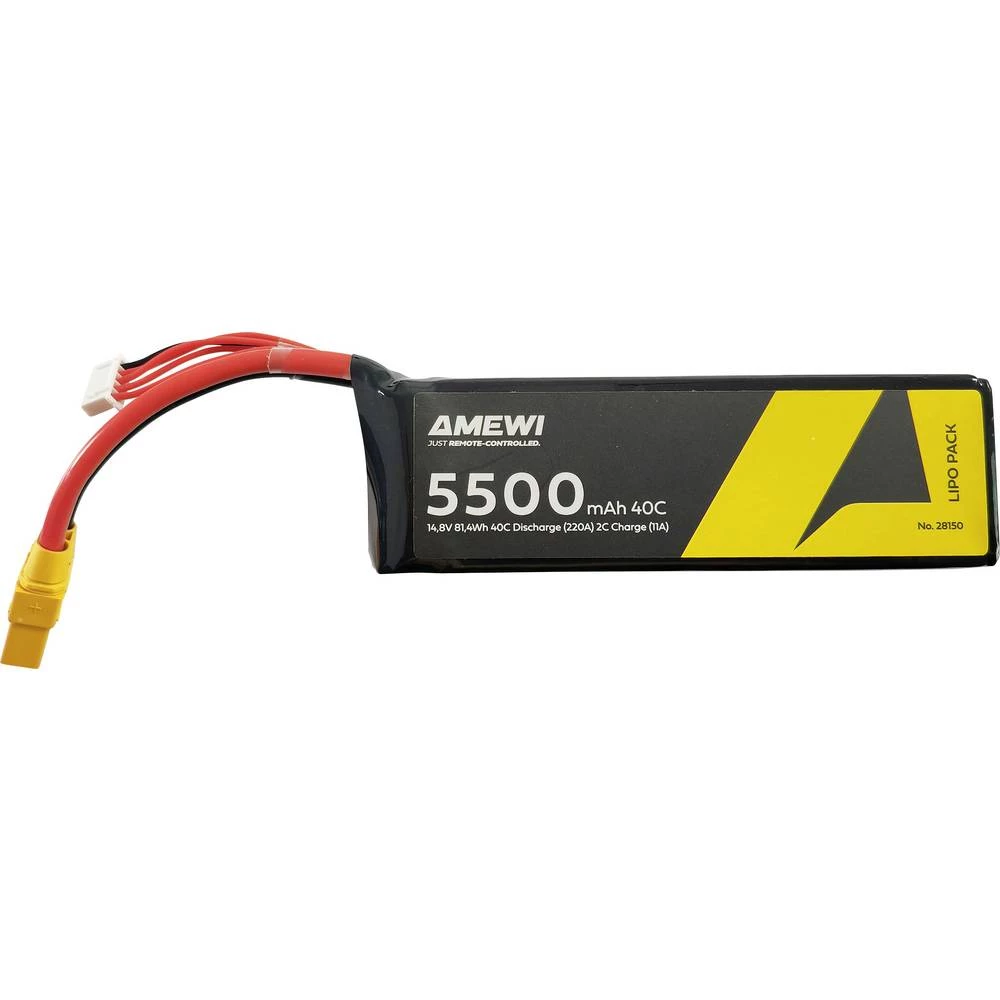 Amewi lipo akumulatorski paket za modele 14.8 V 5500 mAh Broj ćelija: 4 softcase XT90 slika