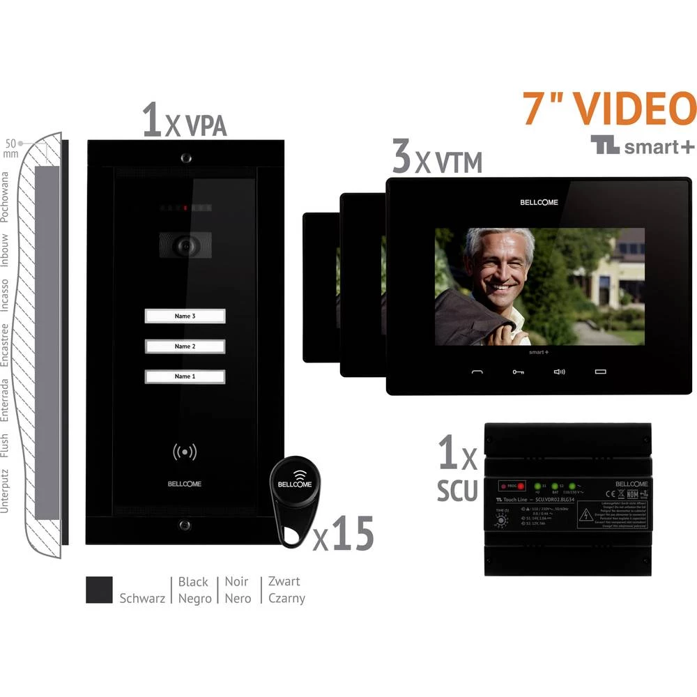 Bellcome VKM.P3FR.T7S4.BLB04 Video-portafon Crna slika
