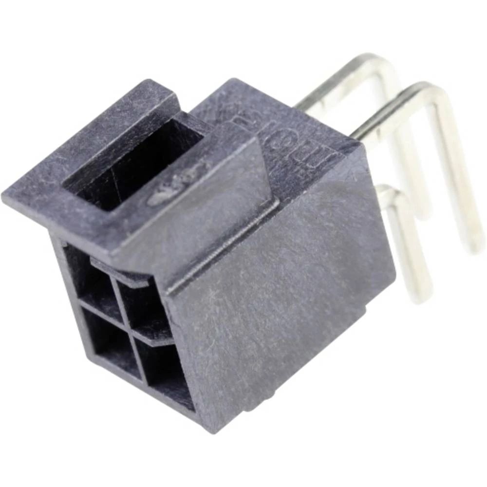 Molex 1053141204 Nano-Fit Right-Angle Header, Through Hole, 2.50mm Pitch, Dual Row, 4 Circuits, 0.38µm Gold (Au) Plating, slika