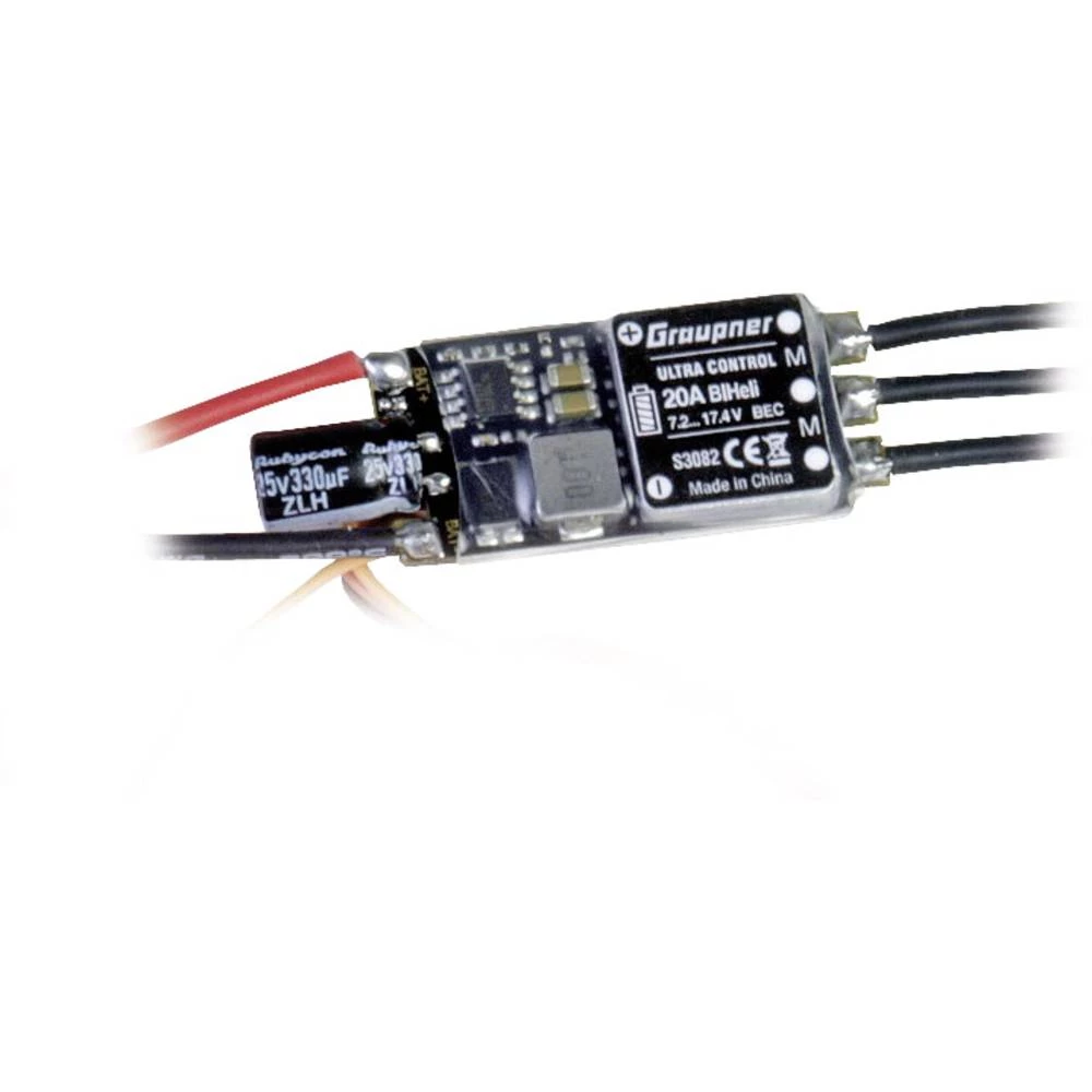 Regulator leta za Brushless modele aviona Graupner Ultra 20 A BL Heli SBEC Opteretivost (maks.): 20 A slika