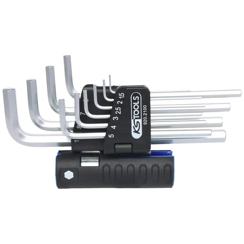 KS Tools 920.2100 unutarnji šesterokutni komplet kutnih odvijača 1.5 mm, 2 mm, 2.5 mm, 3 mm, 4 mm, 5 mm, 6 mm, 7 mm, 8 m slika