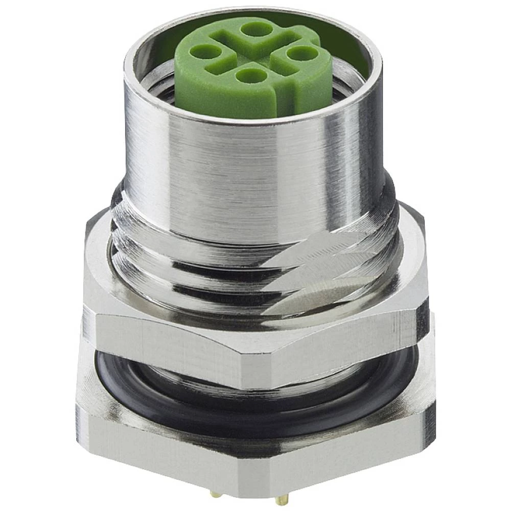 Lutronic 1221 04D T9CP ugradbeni konektor za senzor/aktivator M12 ženski, ugradbeni Broj polova: 4 1 St. slika