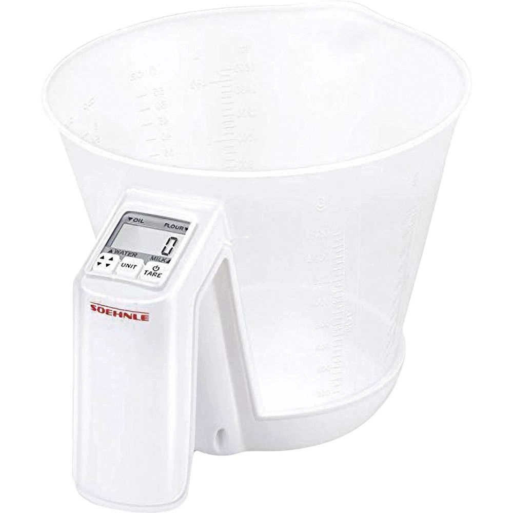 Vaga i mjerna posuda Digitalna, Sa mjernom šalicom Soehnle Balking Star Opseg mjerenja (kg)=3 kg Bijela slika