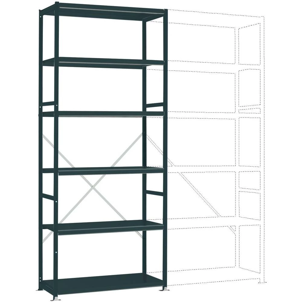 Osnovni modul regalne police (Š x V x d) 1030 x 2500 x 300 mm Čelični pod Manuflex RP1251.7016 slika