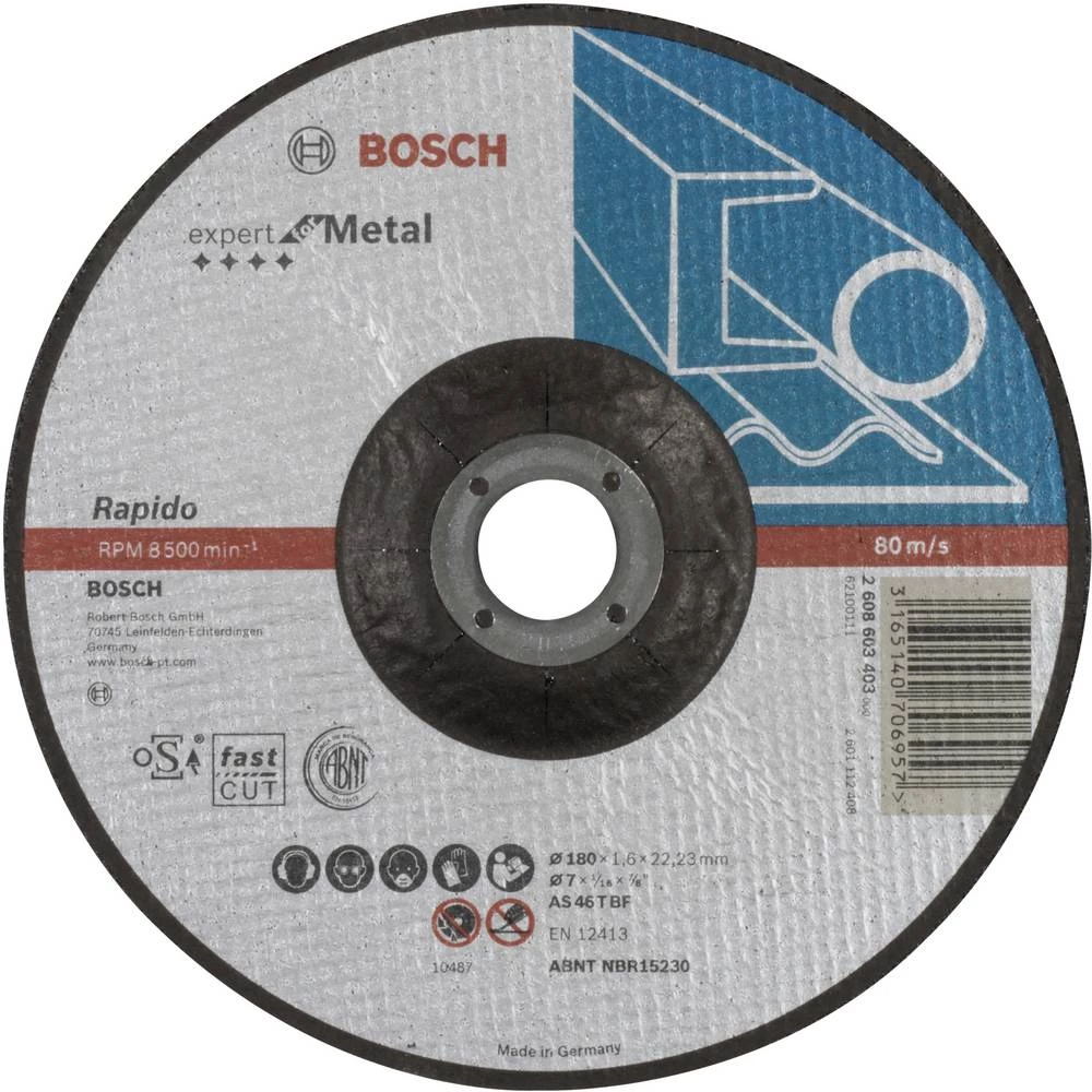 Bosch Accessories 2608603403 2608603403 rezna ploča s glavom 180 mm 22.23 mm 1 St. slika