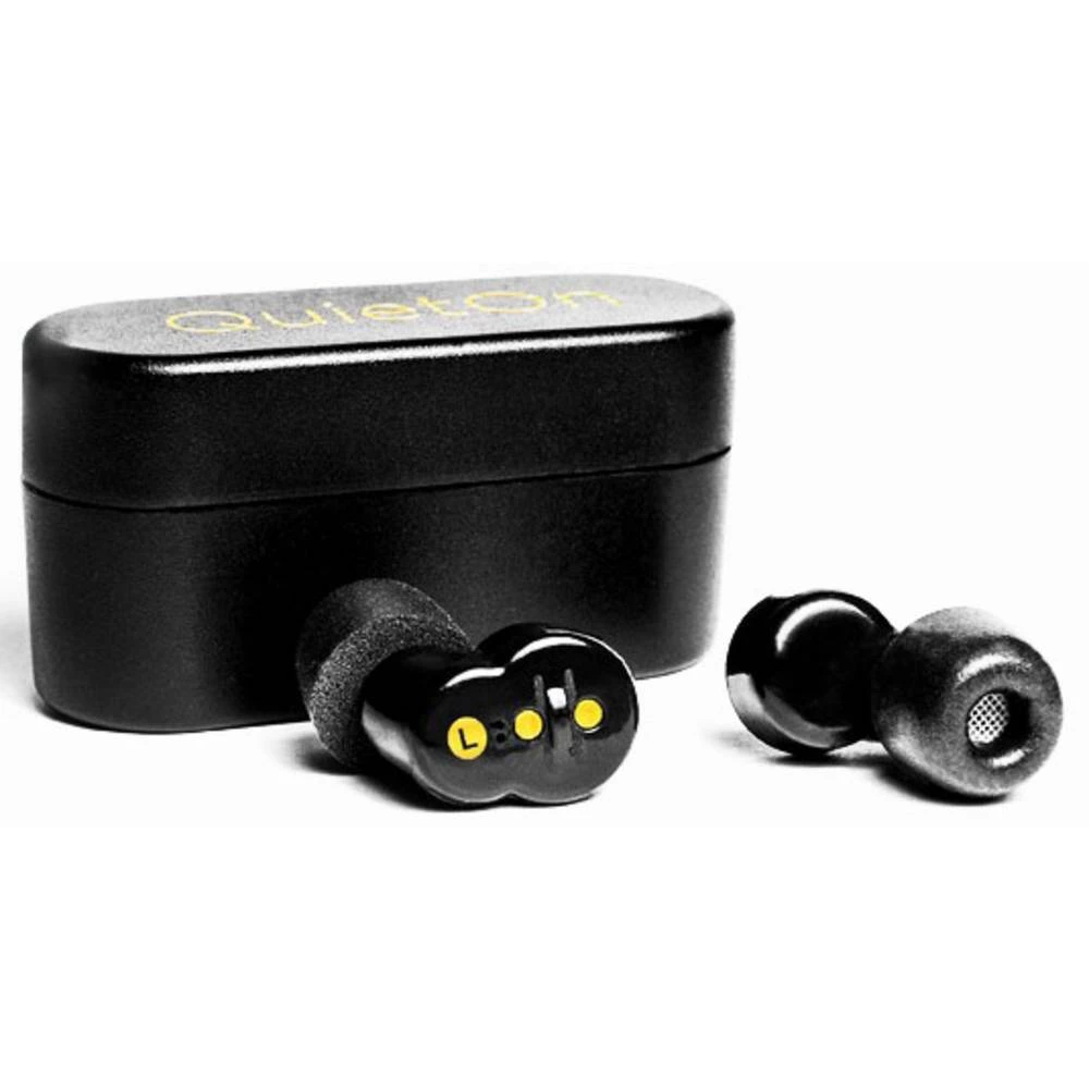in ear slušalice QuietOn Sleep u ušima crna slika