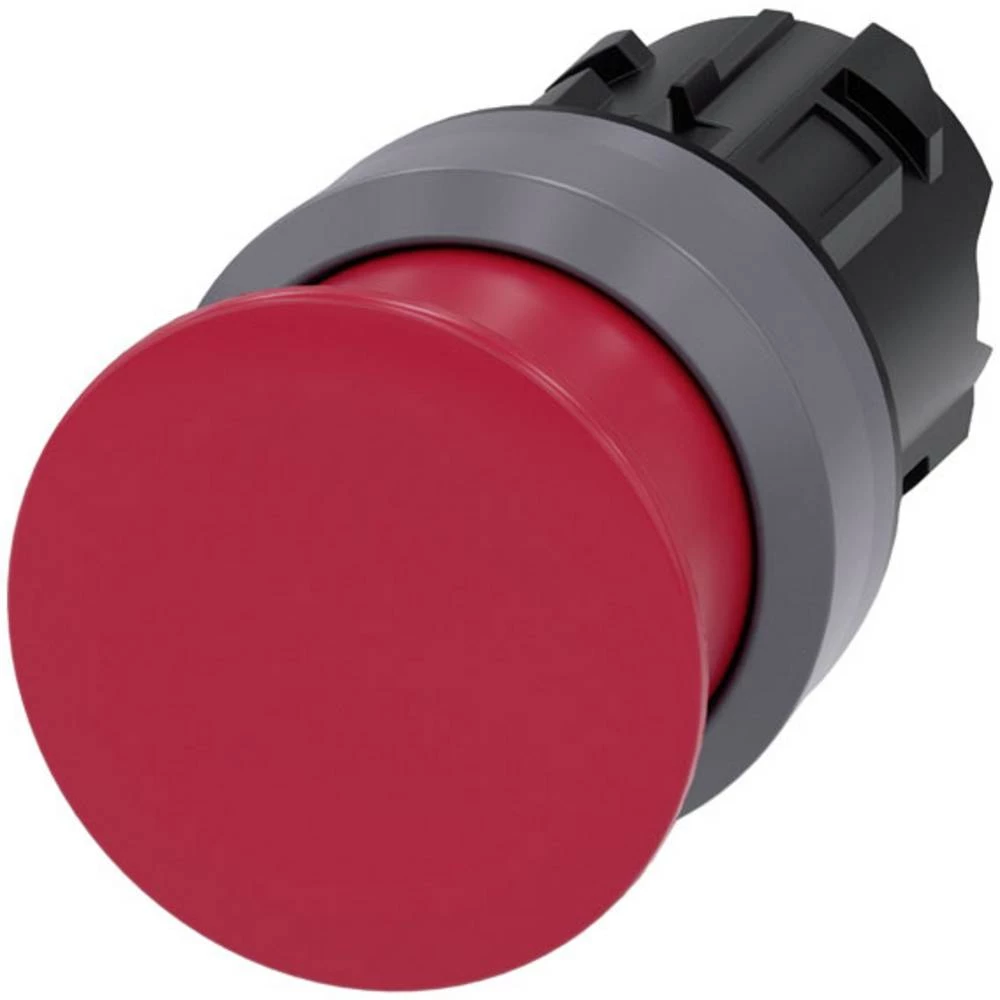 Siemens 3SU1030-1AD20-0AA0 gljivasto tipkalo prednji prsten od metala dugme pješčano-siva, crvena   1 St. slika