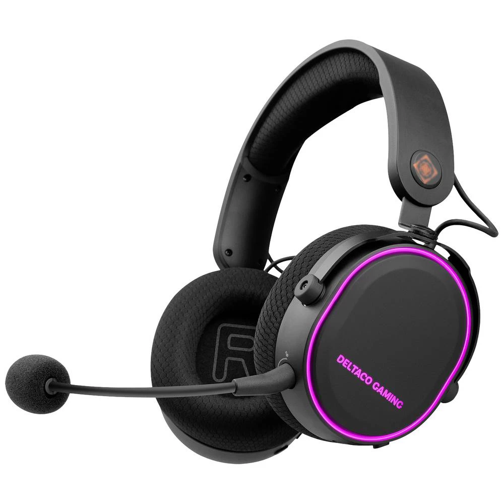 DELTACO GAMING DH420 igre Over Ear Headset bežični stereo crna slika