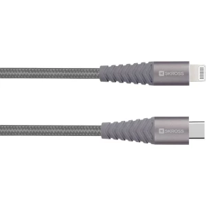 Skross iPod/iPhone/iPad USB kabel [1x muški konektor USB-C™ - 1x muški konektor Apple dock lightning] 1.00 m siva slika
