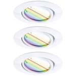 LED ugradna svjetiljka Smart Home Zigbee Base Coin osnovni set zakretna okrugla 90mm 20° 3x4.9W 3x420lm 230V prigušiva RGBW+ bijela Paulmann 92466 LED ugradna svjetiljka 3-dijelni komplet LED 14...