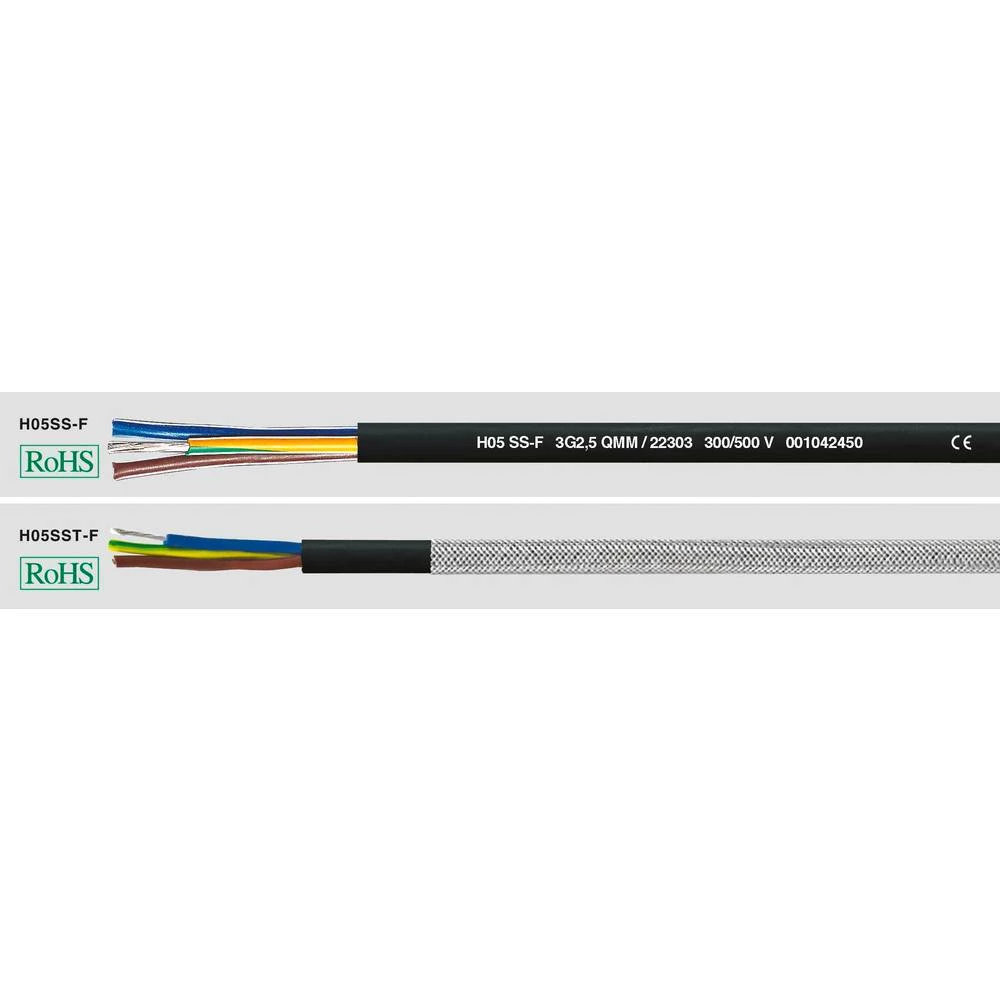 Helukabel 22299-1000 vod za visoke temperature H05SS-F 3 G 1.50 mm² crna 1000 m slika