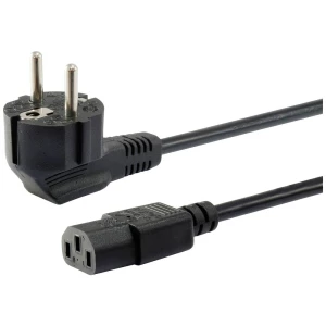 Equip 112121 Kabel za napajanje Crni 3 m Tip utikača F C13 spojnica Equip struja priključni kabel 3 m crna slika
