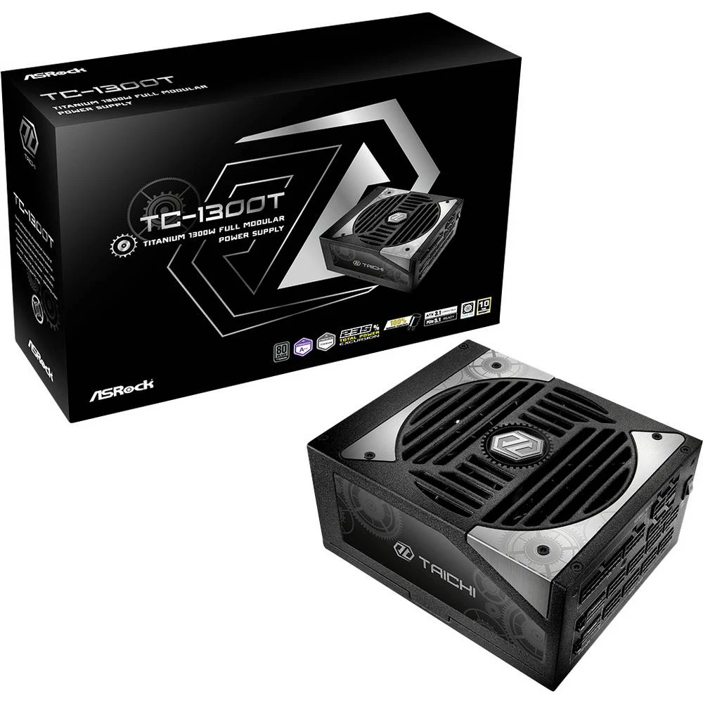 ASRock 90-UXT130-TFEAAB PC napajanje 1300 W ATX 80 plus titanium slika
