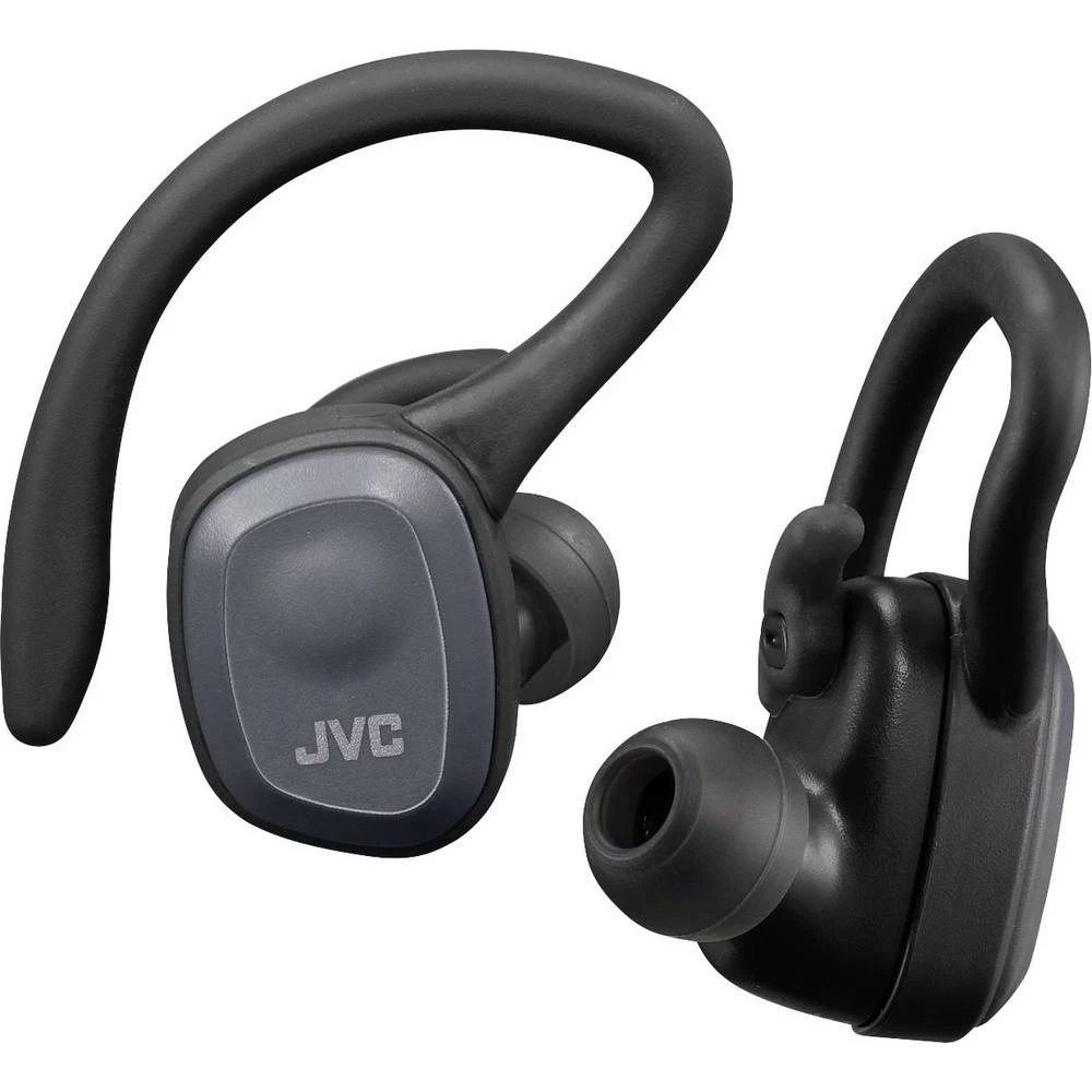Bluetooth&reg; sportske in ear slušalice JVC HA-ET45T-B u ušima vodootporne, petlja za uho crna slika