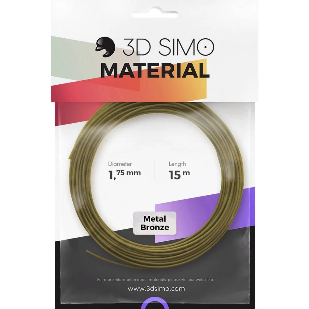 3D pisač filament 3D Simo 3Dsimo Metall Bronze 1.75 mm Brončana (metalik) boja 40 g slika