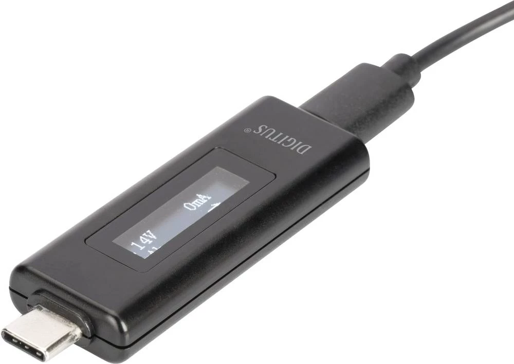 USB 3.1 Adapter [1x Muški konektor USB-C&trade; - 1x Ženski konektor USB-C&trade;] Crna s brojilom električne energije Digitus slika