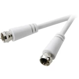SAT priključni kabel [1x F-utikač - 1x F-utikač] 10 m 75 dB bijeli SpeaKa Professional