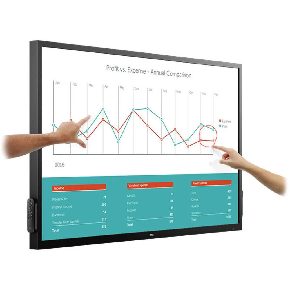 Digital Signage zaslon 178 cm 70  Dell C7017T ATT.CALC.EEK: A (A+ - F) 1920 x 1080 piksel Integrirani zvučnici, Multi-Touch slika