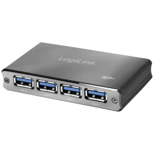 LogiLink UA0282  USB 3.0-hub s aluminijskim kućištem, sa statusnom led space siva slika
