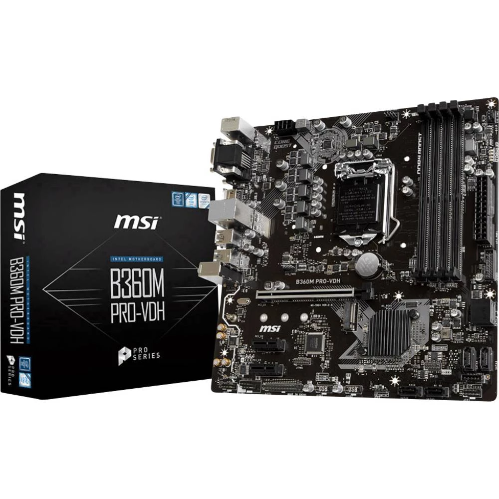 Matična ploča MSI B360M PRO-VDH Baza Intel&reg; 1151v2 Faktor oblika Micro-ATX Set čipova matične ploče Intel&reg; B360 slika