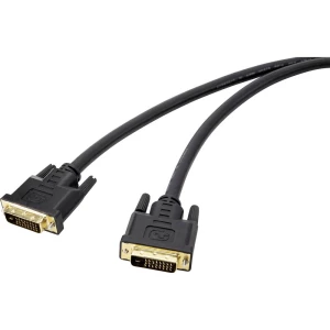Renkforce DVI televizor, monitor priključni kabel [1x muški konektor dvi, 24 + 1 pol - 1x muški konektor dvi, 24 + 1 pol] 7.50 m crna slika