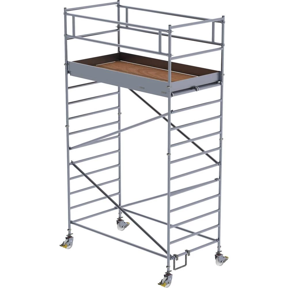 Günzburger Steigtechnik 174335 na roli montaža bez alata Radna visina (maks.): 5.4 m slika