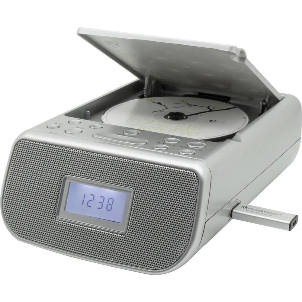 UKW Radio budilica SoundMaster URD860SI AUX, CD, UKW, USB Srebrna slika
