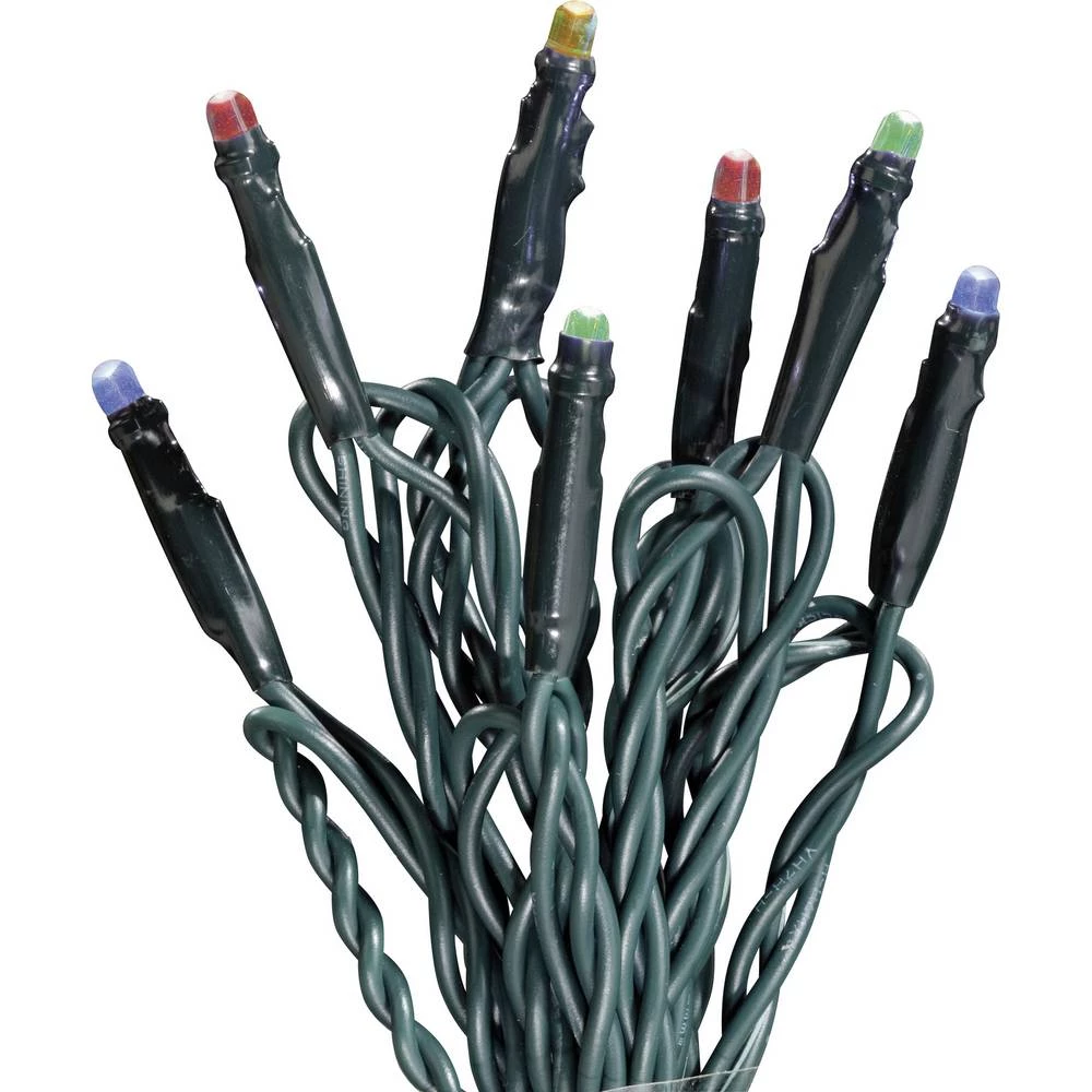 Hellum 521849 svjetlosni lanac na baterije unutra baterijski pogon Broj žarulja 50 LED šaren, toplo bijela Osvjetljen slika