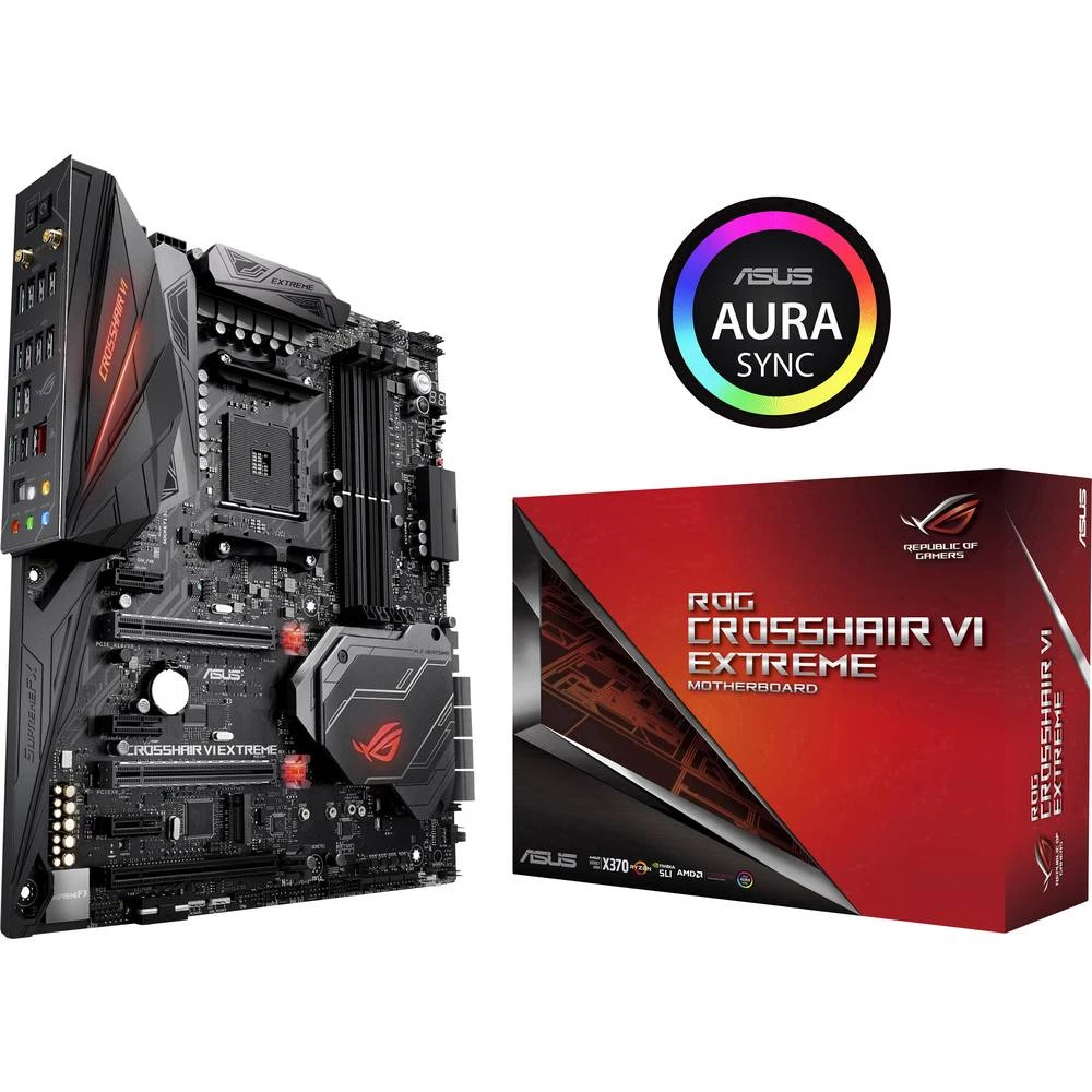 Matična ploča Asus ROG CROSSHAIR VI EXTREME Baza AMD AM4 Faktor oblika E-ATX Set čipova matične ploče AMD&reg; X370 slika